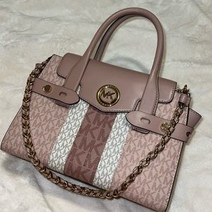 Michael Kors Blush Pink Handbag with Gold Hardware
